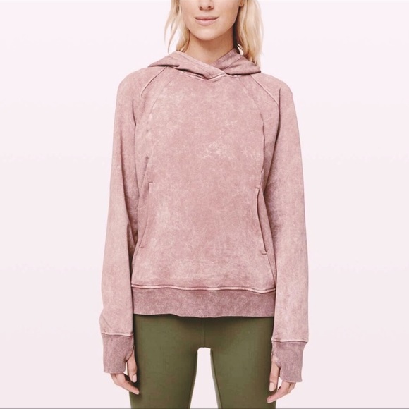 lululemon athletica Tops - Lululemon Scuba Pullover Hoodie Size 4 Pink Washed Quicksand